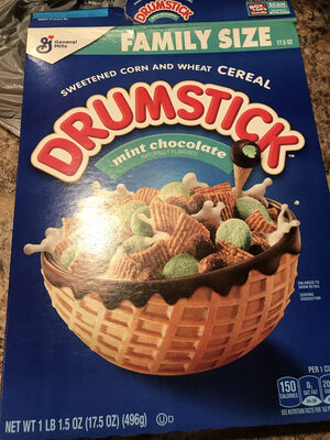 Mint Chocolate Sweetened Corn And Wheat Cereal, Mint Chocolate