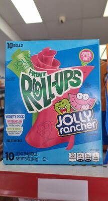 Jolly Rancher Green Apple and Watermelon Fruit Roll-Ups 10 Count