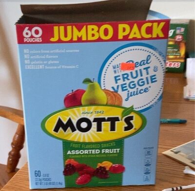 Mott's Fruit Flavored Snacks Assorted Fruit 60 Count