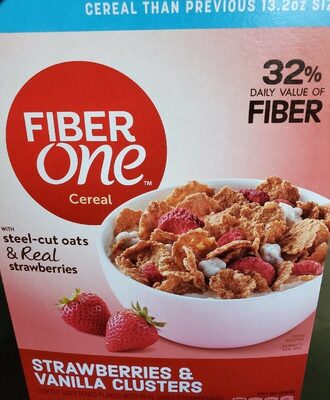 Strawberries & Vanilla Clusters Lightly Sweetened Flakes With Real Dried Strawberries Cereal, Strawberries & Vanilla Clusters