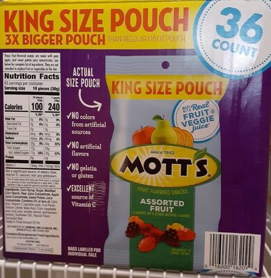 Mott's Fruit Flavored Snacks Assorted Fruit 36 Count