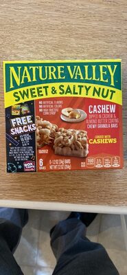 Nature Valley Sweet & Salty Nut Cashew Granola Bars 6 Count
