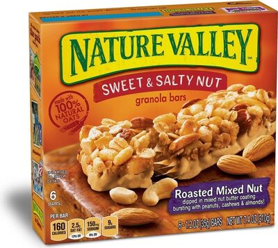 Nature Valley Sweet & Salty Nut Roasted Mixed Nut Granola Bars 6 Count