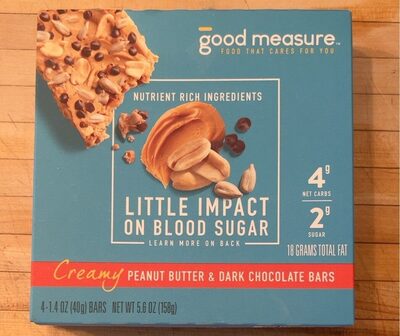 Creamy Peanut Butter & Dark Chocolate Bars, Peanut Butter; Dark Chocolate