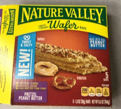 Nature Valley Pretzel Peanut Butter Crispy Creamy Wafer Bars 5 Count