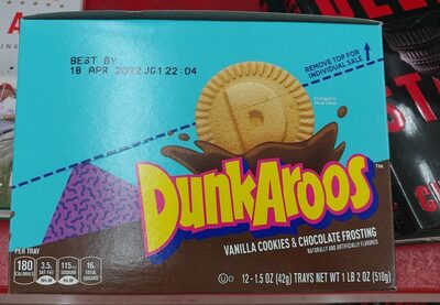 DunkAroos Chocolate Cookies and Double Chocolate Frosting 12 Count