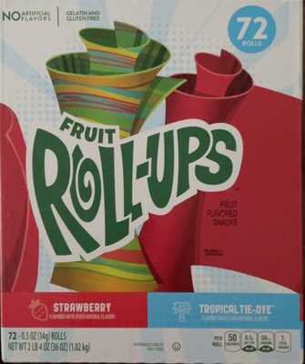 Fruit Roll-Ups Tropical Tie-Dye Strawberry 72 Count