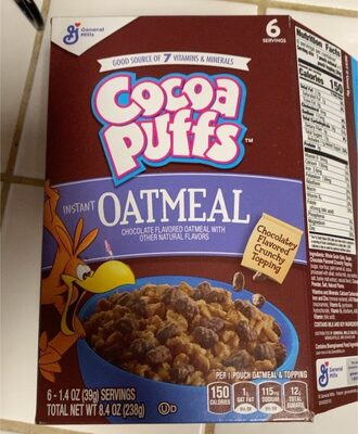 Chocolate Flavored Instant Oatmeal, Chocolate