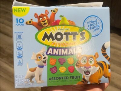 Mott's Animals Assorted Fruit Flavored Snacks 10 Count