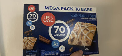 Fiber One 70 Calorie Cinnamon Coffee Cake Baked Bars 18 Count
