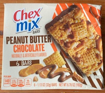Chex Mix Peanut Butter Chocolate Bars 6 Count