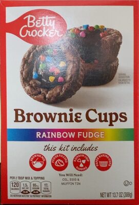 Betty Crocker Rainbow Fudge Brownie Cups