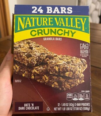Nature Valley Crunchy Oats 'n Dark Chocolate Granola Bars 12 Count