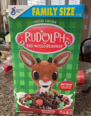 General Mills Rudolph the Red Nosed-Reindeer Breakfast Cereal Family Size