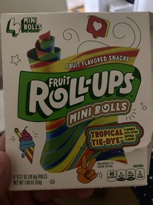 Fruit Roll-Ups Tropical Tie-Dye Mini Roll-Ups 4 Count