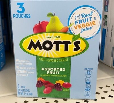 Mott's Assorted Fruit  Flavored Snacks 3 Count