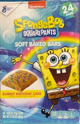 General Mills SpongeBob Squarepants Soft Baked Bars 24 Count