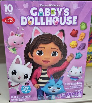 Betty Crocker Gabby Dollhouse Fruit Snacks 10 Count