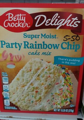 Betty Crocker Delights Super Moist Rainbow Chip Cake Mix