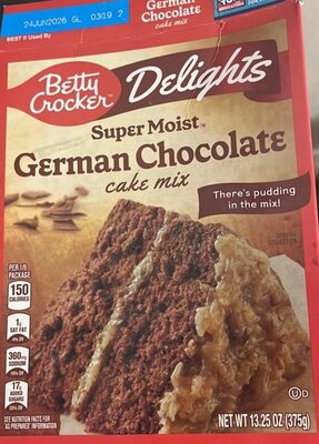 Betty Crocker Delights Super Moist German Chocolate Cake Mix