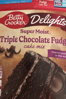 Betty Crocker Delights Super Moist Triple Chocolate Fudge Cake Mix