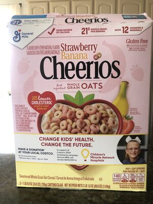 Strawberry Banana Cheerios Breakfast Cereal