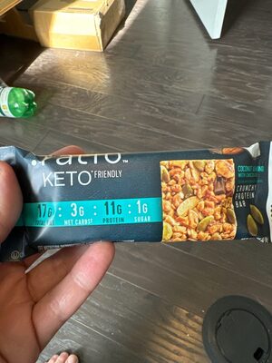 :ratio Keto Friendly Coconut Almond with Chocolate Crunchy Bar