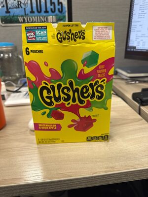 Gushers Watermelon Sour Apple Fruit Flavored Snacks 6 Count