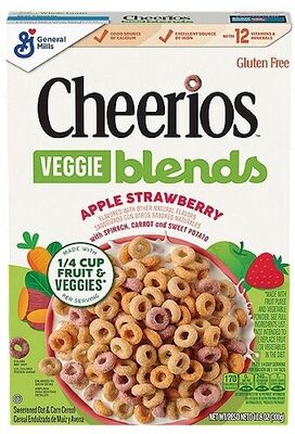 Cheerios Veggie Blends Strawberry Apple Breakfast Cereal