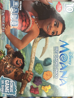 Betty Crocker Moana Fruit Flavored Snacks 10 Count