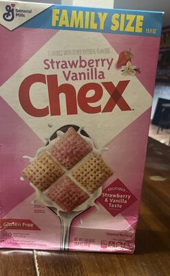 Strawberry Vanilla Chex Breakfast Cereal Family Size