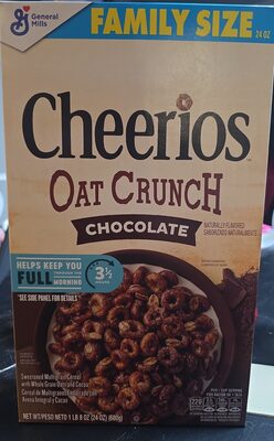 Cheerios Oat Crunch Chocolate Breakfast Cereal Family Size