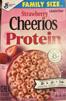 Cheerios Protein Strawberry Breakfast Cereal Family Size