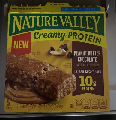 Nature Valley Creamy Protein Peanut Butter Chocolate Creamy Crispy Bars 5 Count
