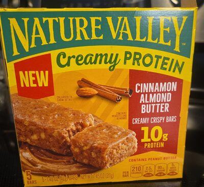 Nature Valley Creamy Protein Cinnamon Almond Butter Creamy Crispy Bars 5 Count