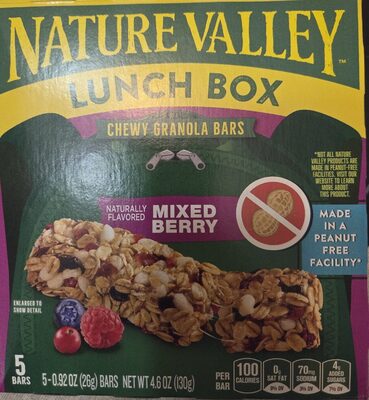Nature Valley Peanut Free Mixed Berry Bars 5 Count