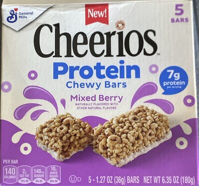 Cheerios Protein Berry Cereal Bars 5 Count