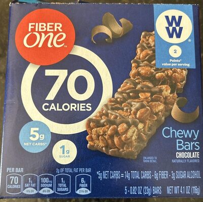Fiber One 70 Calorie Chocolate Chewy Bars 5 Count