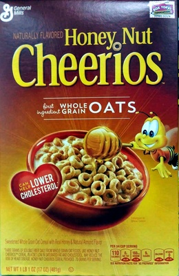 Gmills Hny Nut Cheerios Sweetened Whl Grn Oat Cereal