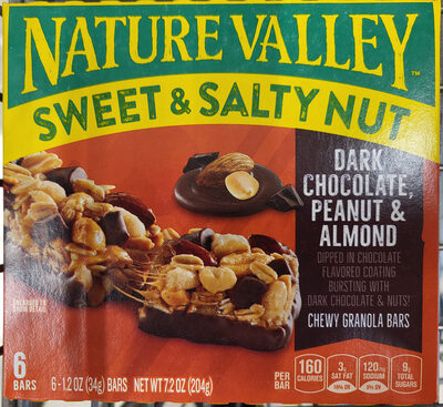 Nature Valley Sweet & Salty Nut Dark Chocolate Peanut & Almond Granola Bars 6 Count