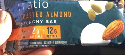 ;ratio Keto Friendly Toasted Almond Crunchy Bar