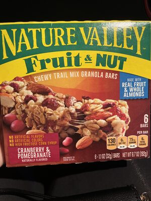 Nature Valley Fruit & Nut Cherry & Pomegranate Chewy Trail Mix Granola Bars 6 Count
