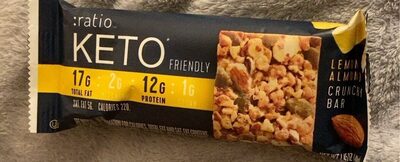 Lemon Almond Keto Friendly Crunchy Bar, Lemon Almond