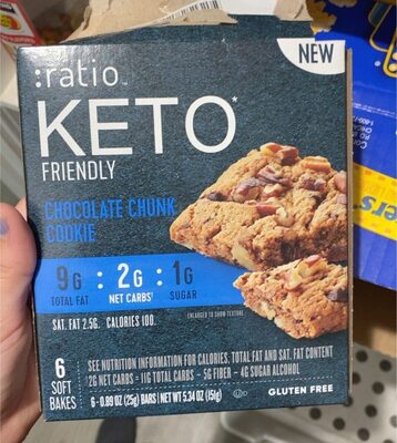 :ratio Keto Friendly Soft Baked Chocolate Chip Bar