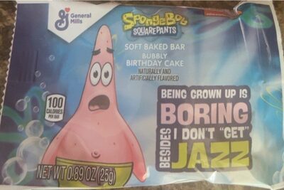 General Mills SpongeBob Squarepants Soft Baked Bar