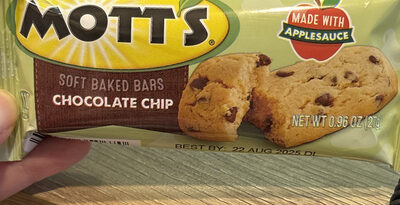 Mott's Soft Baked Chocolate Chip Bars 6 Count