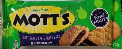 Mott's Blueberry Soft Baked Apple Filled Bar