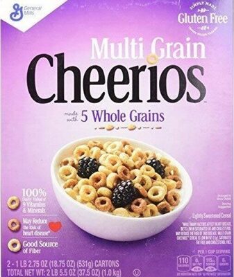 Multi Grain Cheerios Gluten Free Breakfast Cereal 2 Pack