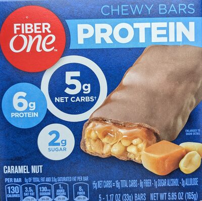 Fiber One Protein Caramel Nut Chewy Bars 5 Count