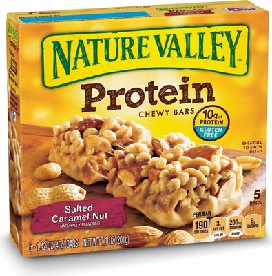 Nature Valley Salted Caramel Nut Chewy Protein Bars 5 Count